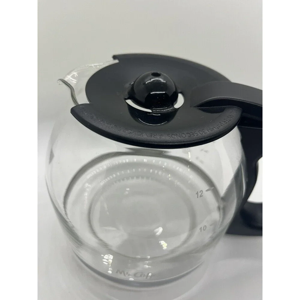 Mr. Coffee 12 Cup Replacement Decanter Carafe Clear Black